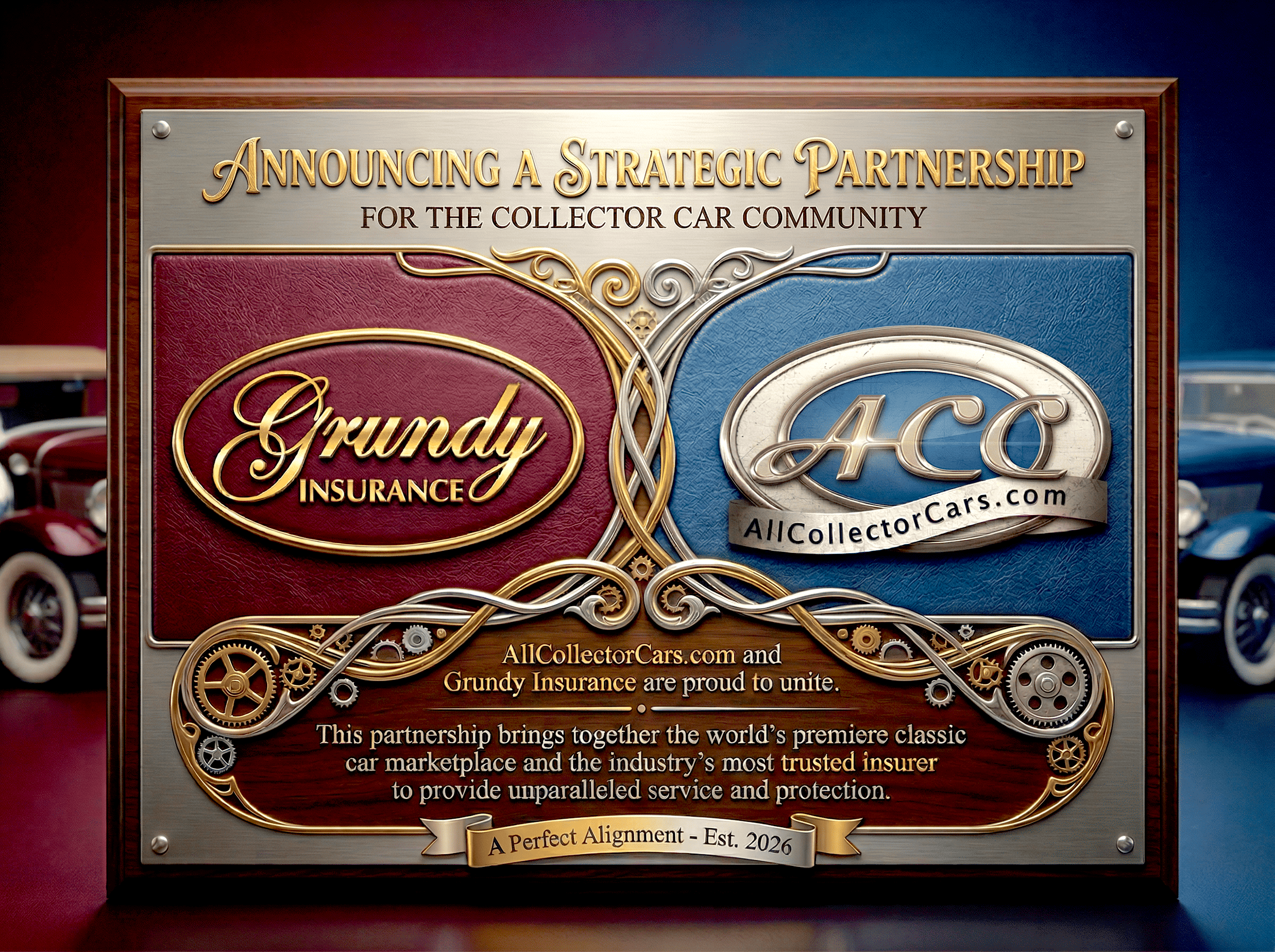 allcollectorcars.com (ACC) ir Grundy Insurance paskelbė partnerystę -AllCollectorCars.com